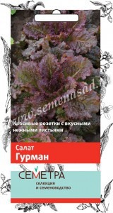 Салат Гурман Поиск (Семетра) цв.п. 1гр  (ранний, листовой, темно-красный)