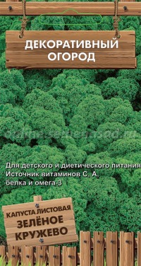 Капуста Листовая Зеленое кружево Поиск цв.п. 0,1гр (источник витаминов С,А, белка и омега-3)