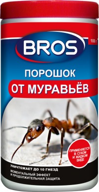 Х.Порошок от муравьев BROS  (туба 100гр) уп.18шт