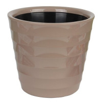 Кашпо пластиковое Лаура 9л с вкладышем  фраппе