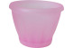 Кашпо пластиковое Знатный 18 (2л) с поддоном  розовый полупрозрачный - уменьшеная