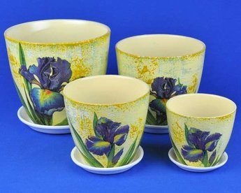 Кашпо Бутон Декупаж (53) 21см