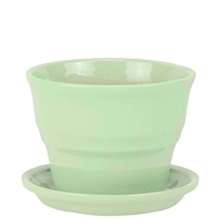 Кашпо Колибри Глянец фисташ. 10,5см