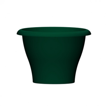 Кашпо пластиковое Гамма д.25  4,2л  с поддоном (малахит)