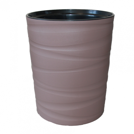 Кашпо пластиковое Модерн Мини 8л с вкладышем (выс.360) мокко