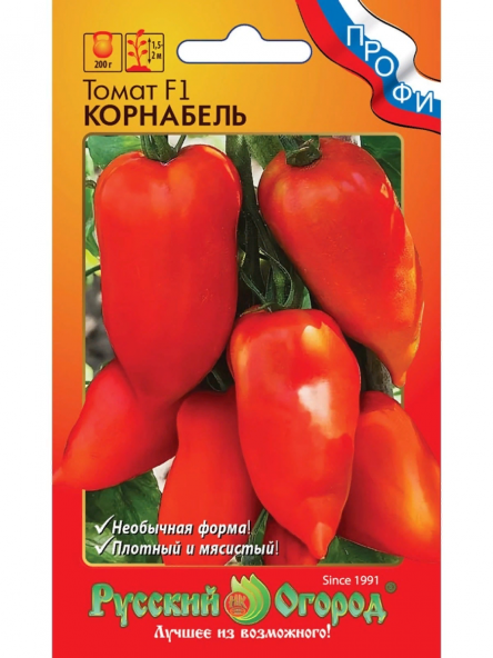 Томат Корнабель F1 НК цв.п. 3 шт.(среднесп.,кистевой, плоды удлиненные, до 200гр)