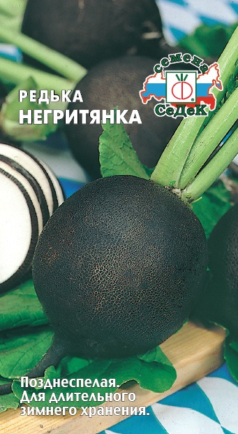 Редька Негритянка Седек цв.п. 200шт. (слабоострая, для длительного зимнего хранения)