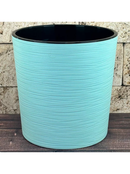 Кашпо пластиковое Вега 10,2л с вкладышем  мята