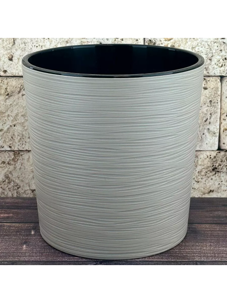 Кашпо пластиковое Вега 10,2л с вкладышем  фраппе