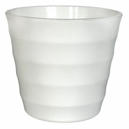 Кашпо пластиковое Лаура 9л с вкладышем  белый