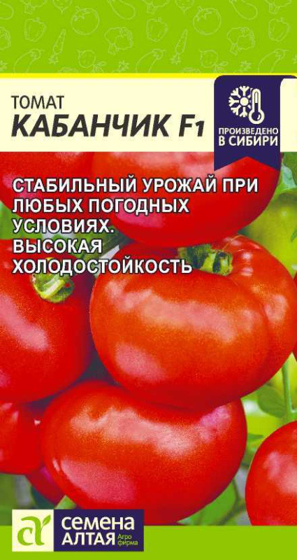 Томат Кабанчик F1 Сем.Алтая цв.п. 5 шт.(среднеранний,плоды 250-300 гр.,холодоуст.,засухоуст.))