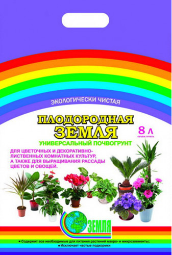 Грунт Плодородная земля Цветочный 8л   уп.6шт.
