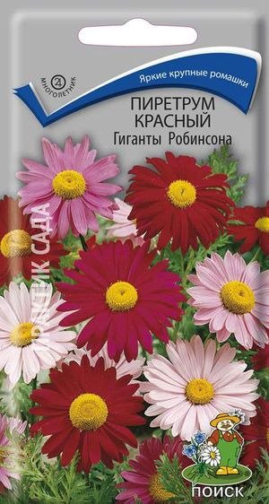 Цв.Пиретрум Гиганты Робинсона смесь Поиск 0,2гр (яркие крупные ромашки)