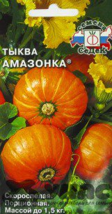 Тыква Амазонка Седек цв.п. 6шт. (скоросп.,оранжевый, масса 1-1,5кг)