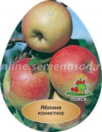 Куст.Яблоня культ. Конфетное (раннелетний, желто-красный)  коробка