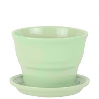 Кашпо Колибри Глянец фисташ. 10,5см