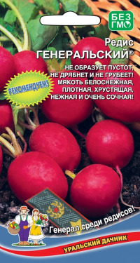 Редис Генеральский УД цв.п (раннесп, высокоурожайный, устойчив к цветушности