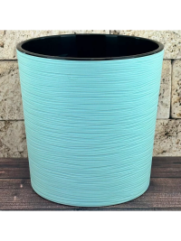 Кашпо пластиковое Вега 10,2л с вкладышем  мята
