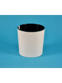 Кашпо пластиковое Вега 10,2л с вкладышем  белый