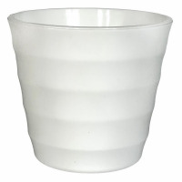 Кашпо пластиковое Лаура 9л с вкладышем  белый