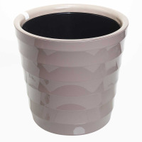 Кашпо пластиковое Лаура  16,6л с вкладышем  фраппе