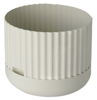 Кашпо пластиковое Эффект 4,5л с поддоном слон.кость