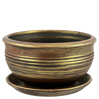 Кашпо Кантри фиалочница бронза 16см