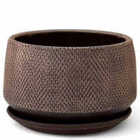 Кашпо Лен венге плошка 17см