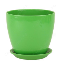 Кашпо Бутон Глянец зеленый 21см