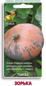 Тыква Зорька Поиск цв.п. 10сем. (повышенное содержание сахара и каротина) - уменьшеная
