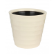 Кашпо пластиковое Лаура 9л с вкладышем  ваниль - уменьшеная