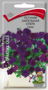 Цв.Петуния Опера Синяя ампельная Поиск 5шт. - уменьшеная