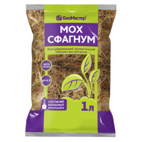 Грунт субстрат Сфагнум (мох) 1л Биомастер уп.50шт