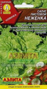 Салат Неженка Аэлита цв.п. 0,5гр (ранний, листовой, хрустящий)