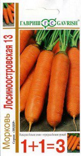 Морковь Лосиноостровская 13 Гавриш  (серия 1+1)  цв.п.  4г - уменьшеная